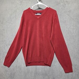Vintage Boca Classics Sweater Red  Men's L KNIT Acrylic Loose Fit Sweater